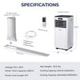 thumbnail image 4 of Costway 6000 BTU 350 Sq Ft Portable Air Conditioner with Remote Control, White, 4 of 10