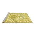 thumbnail image 2 of Ahgly Company Machine Washable Indoor Rectangle Medallion Yellow Traditional Area Rugs, 2' x 3', 2 of 4
