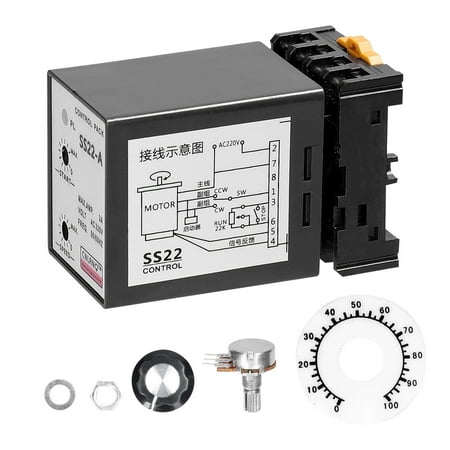 

Tomshoo SS22-A 6-250W AC220V 3A 5060Hz Speed Controller Motor Speeds Pinpoint Regulator Control Device