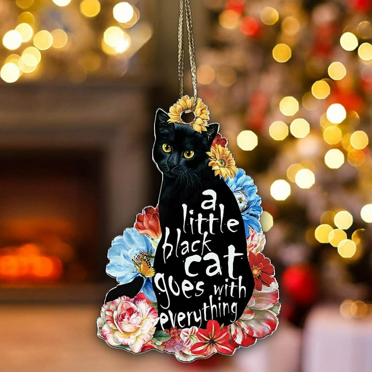 Black cat cheap xmas tree