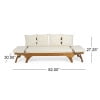 thumbnail image 6 of Finleigh Outdoor Acacia Wood Daybed, Beige, Teak Finish, 6 of 9