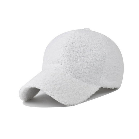 Njoeus Lamb-Wool Baseball Caps for Men Women Warm Winter Teddy Fleece Hat Hip Hop Cap Outdoor Travel Hats