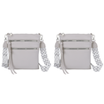 thumbnail image 1 of Bolso Hombro Pequeño Cuero PU Con Bolsillo Múltiple para Mujer (gris), 1 of 9