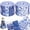 Blue and White, variant on 84 Pcs Blue White Floral Polyester Cotton Fabric Quilting Bundle Patchwork Floral Fabric Sewing Quilting Bundle Assorted Pattern Cloth for DIY Scrapbook Craft Making