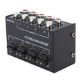 thumbnail image 1 of CX400 Mini Passive Stereo Mixer Mini Portable Stereo 4 Channel Mixer for CD Player Tape Unit, 1 of 5