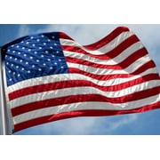 WowKing American Flag 4x6 FT Outdoor - USA Heavy duty 300D Nylon US Flags with Embroidered Stars, Sewn Stripes and Brass Grommets