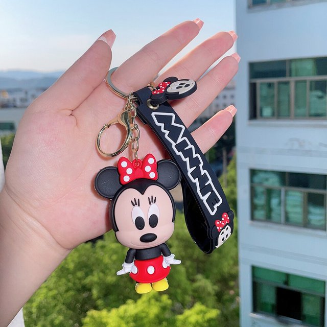LLavero de Minnie Mouse de Disney, de silicona para bolso, accesorios para llavero de Daisy Duck, Mickey, llavero, colgante, accesorio, regalos de cumpleaños xuanjing unisex