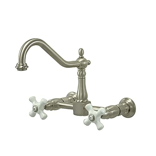Kingston Brass Robinet de Cuisine Mural Central Heritage 8 Pouces
