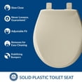 thumbnail image 2 of Asiento de inodoro de cierre lento, bisagras fáciles de limpiar y asiento de plástico ajustable de ajuste perfecto, redondo, hueso, 2 of 7
