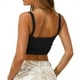 thumbnail image 2 of Minnieouse Tops cortos para mujer, ropa de vendaje de cuello cuadrado sin mangas para ejercicio de senderismo, ropa deportiva de estilo informal de Color Prendas para la parte del cuerpo Negro METRO Minnieouse AP011581-07, 2 of 6