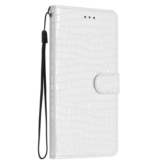 Allytechgroup Wallet Case for Samsung Galaxy S26 Ultra with Lanyard, Built-in Card Holder Slim PU Leather Shell Non-Slip Anti-Fingerprint Shockproof Full Body Cover for Women Men, White