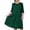 Green, variant on Women's Plus Size Embroidered Floral Chiffon Patchwork Round Neck 3/4 Sleeve Elegant Casual Shift Mid-Length Loose Crew Neck Ruffle Blue, XL
