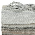 thumbnail image 2 of SAFAVIEH Vintage Leather Horatio Braided Fringe Border Area Rug, Light Grey/Dark Grey, 2'3" x 4', 2 of 4
