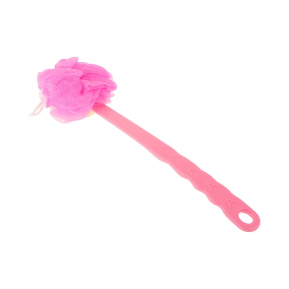 Unique Bargains Double Sided Long Handle Bath Brush for Bath Pink