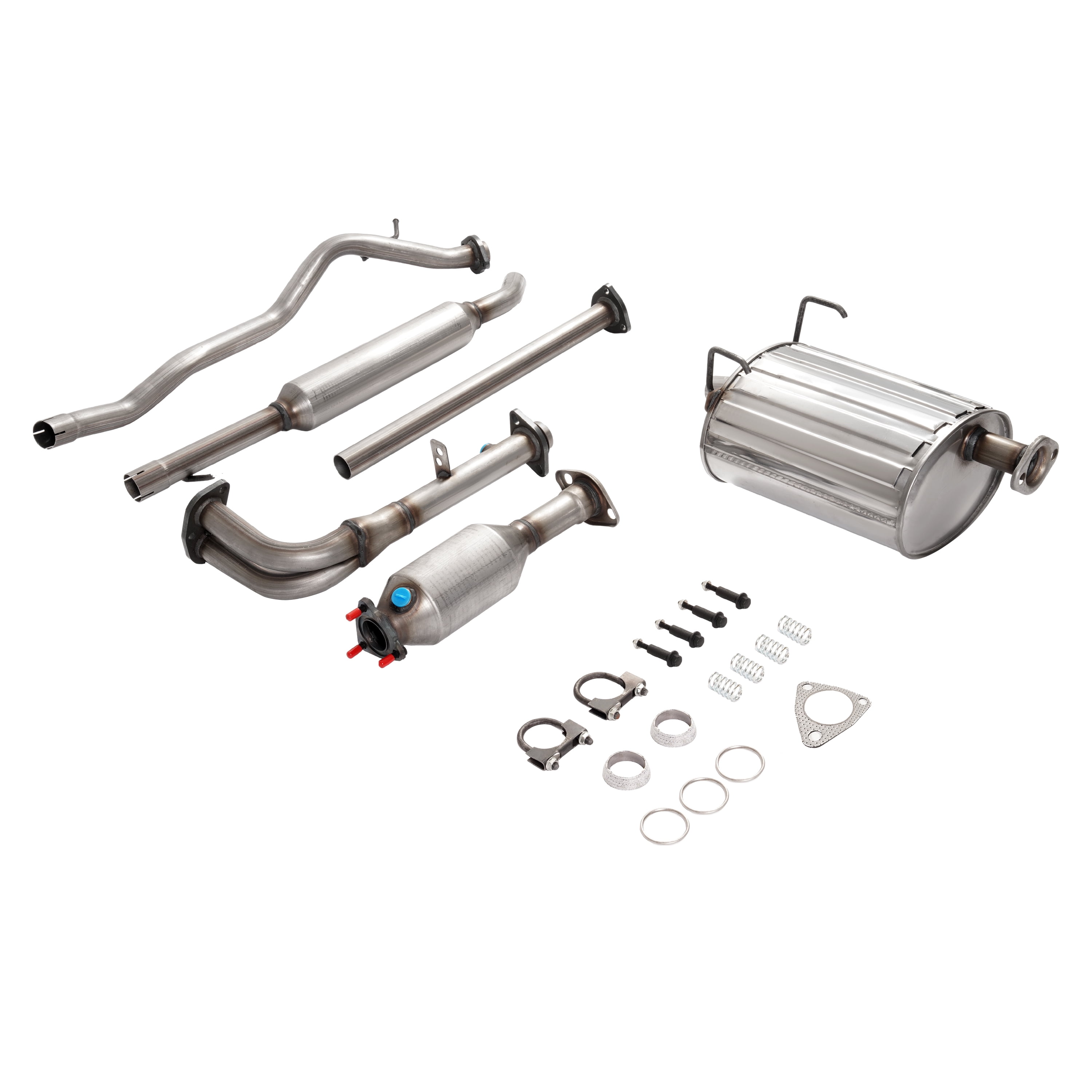 HECASA Exhaust System Assembly Compatible with 1997-2001 Honda CRV 409 Stainless Steel Silvery