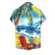 thumbnail image 5 of Mens Casual Manga Corta Botón Abajo Camisas Turndown Cuello Blusa de Impresión, Poliéster Ligero Top de la Moda para el Verano Al Aire Libre Y el Uso Diario, 5 of 6