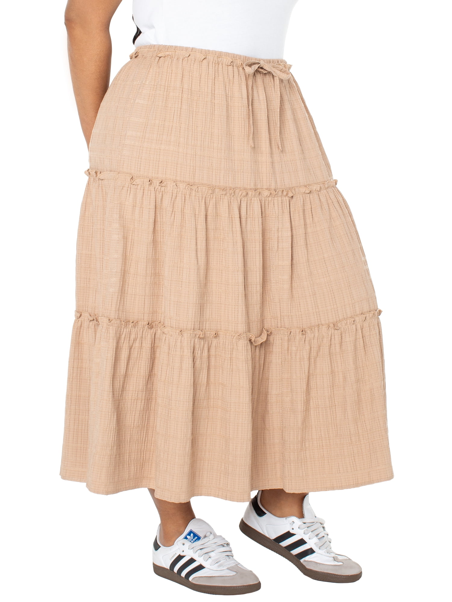 Celebrity Pink Women's and Women's Plus Floral Print Tiered Maxi