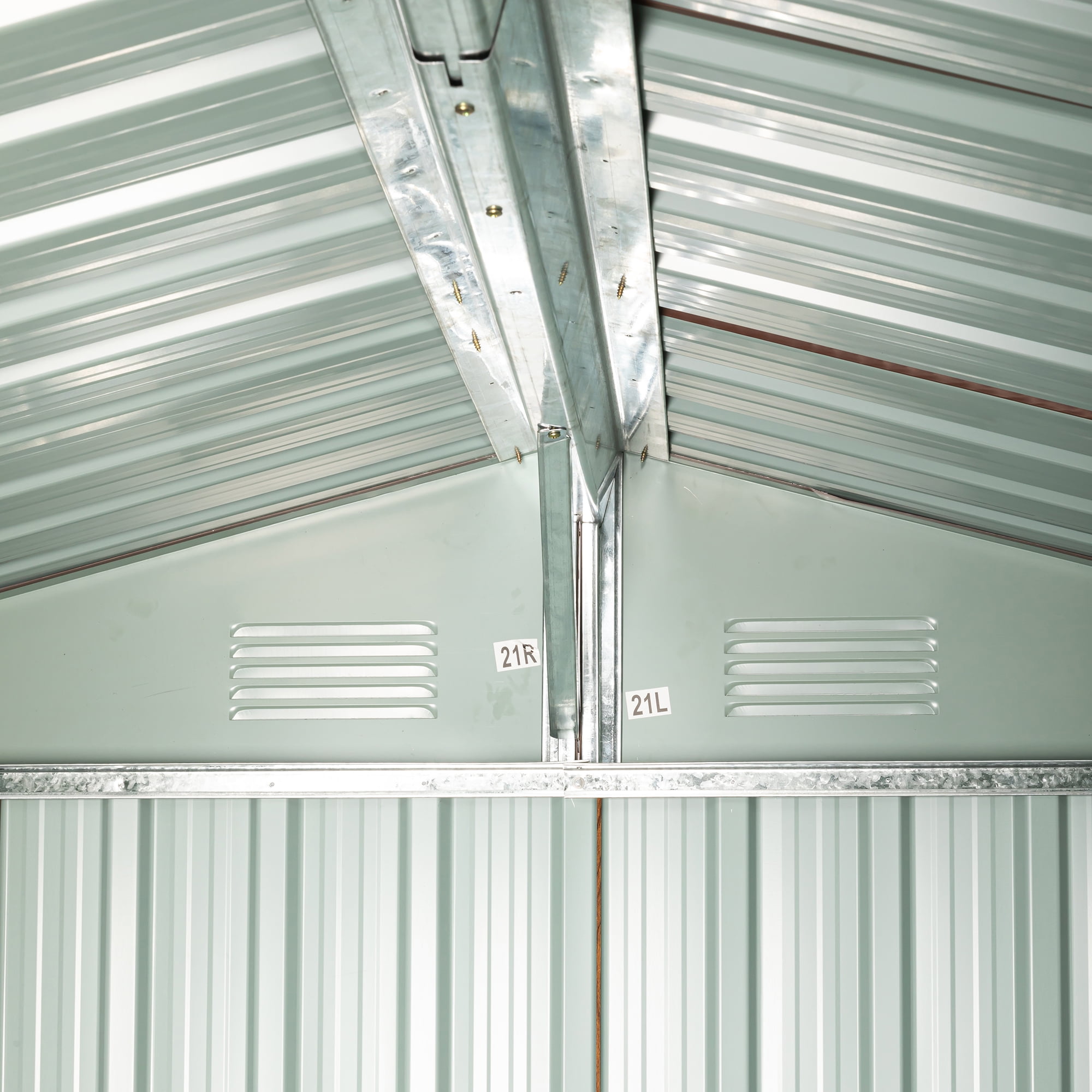 Aimee Lii 72"x63" Metal Outdoor Storage Shed, Utility Tool Shed Storage House, Metal Sheds Outdoor Storage for Backyard Garden Patio Lawn, Brown Aimee Lii 72"x63" Metal Outdoor Storage Shed, Utility Tool Shed Storage House, Metal Sheds Outdoor Storage for Backyard Garden Patio Lawn, Brown