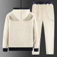 thumbnail image 5 of Traje grueso y cálido de terciopelo de cordero para hombre, chándal informal de talla grande, nuevo traje de polar para hombre, dos piezas, además de terciopelo, polar cálido para invierno, 5 of 5