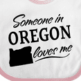 thumbnail image 4 of Inktastic Someone in Oregon Loves Me Boys or Girls Baby Bib, 4 of 4
