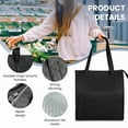 thumbnail image 4 of 1pc Thermal Bag Textured Non-woven Insulated Cooler Bag with Front Pocket, Zipper Closure for Camping Picnic, 4 of 8