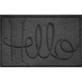 thumbnail image 1 of Aqua Shield 20647540023 2 x 3 ft. Simple Hello Doormat - Charcoal, 1 of 1