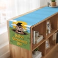 thumbnail image 6 of Table Runners 36 Inches Long Dress Scarves, Happy Groundhog Day Farmhouse Kitchen/Dining Table Runner, Short Coffee Tablerunners, Cartoon Ground Hog Grass Sun Sky Blue 13x36 Inch, 6 of 9