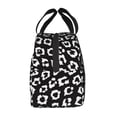 thumbnail image 2 of Lsque Black Leopard Pattern Lunch Bag Women/Men Insulated Lunch Box,Small Leakproof Cooler Food Lunch Containers Reusable High Capacity Lunch Tote Bags, 2 of 6
