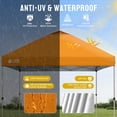 thumbnail image 6 of CROWN SHADES 10x10 Pop Up Canopy Tent with One Push Setup Easy Outdoor Sun Shade for Events, Parties, Camping Orange, 6 of 8