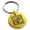 Gold, variant on Stainless Steel Letter D Initial Floral Box Monogram Engraved Small Medallion Circle Charm Keychain Keyring