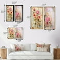 thumbnail image 4 of Designart "Wildflower Floral Rustic Bouquet in Bloom I" Rose Framed Wall Art Set Of 2 - Traditional Pink Framed Canvas Set For Living Room Decor, 4 of 6