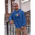 thumbnail image 2 of Buon Ferragosto Italy Flag Hoodie Men -Image by Shutterstock, Male 4X-Large, 2 of 4