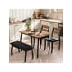 thumbnail image 1 of Home dining mesa set para 4: de madera kitchen mesa con forrado bench y 2 cushioned sillas, space-saving para studio, apartment, o dining room (43x28x30inch), 1 of 9