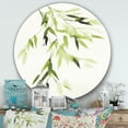 thumbnail image 3 of Designart 'Simplist Bamboo Leaves I' Art Mural Rond en Métal Style Ferme, 3 of 3