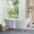 thumbnail image 3 of Vanity Art 71" x 33" Acrylic Freestanding Bathtub Contemporary Soaking Tub with Overflow and Pop-Up Drain, VA6807, 3 of 10