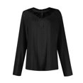 thumbnail image 4 of LWavelet Lace Long Sleeve Blouse Womens Plus Size Stylish Easy to Match Daily Casual Loose Fit Top Black 2XL, 4 of 4