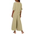 thumbnail image 2 of Adrianna Papell Women's Wide Leg Crop Pants, Green, Medium, 2 of 4