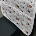 thumbnail image 3 of Funny Microwave Oven Cover, Retro Bunny Rabbits with Costumes Jack Hare Funky Bunnies Carrot Sketch Style, Water Resistant Organizer with Pockets for Kitchen, 36" x 12", Orange White, by Ambesonne, 3 of 4