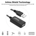 thumbnail image 2 of SuperSpeed ​​USB 2.0 activo repetidor macho a hembra Cable de extensión cable adaptador Irfora Cable de extensión, 2 of 6