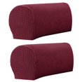 thumbnail image 1 of Cushion 2Pcs Sofa Arm Protector Anti-Slip High Elastic Polyester Simple to Install Armrest Covers Household Supplies Black, 1 of 5