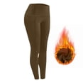 thumbnail image 4 of felwors Leggings with Pockets for Women, High Waisted Buttery Soft Womens Leggings for Gym Yoga Workout (Brown, S), 4 of 4