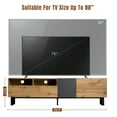 thumbnail image 6 of TV Stand for 80 Inch TVs, Paproos TV Console with Storage Cabinets, TV Cabinet with Drawers and Doors, Media Console Table Entertainment Center with Open Shelves for Living Room, Office, Wood, 6 of 7