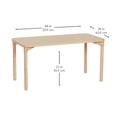 thumbnail image 5 of Factory Direct Partners Rectangle Kids All-Purpose Activity Table with 22" Wood Legs, Maple, 24" x 48", 5 of 5