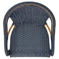 thumbnail image 4 of Safavieh SAFAVIEH PAT Collection Contemporary Aluminium and Wicker Armchair, Navy (Set of 2), 4 of 5