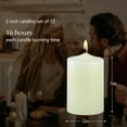 thumbnail image 3 of NestE - 12 Pack 2x3 Hand Poured Ivory Dripless Pillar Candles, Soy Candles, Non-Toxic, Unscented, Smokeless, Long Burning, Emergency, for Home Decor, Dining Table, Party, Romantic Mood Lighting, 3 of 14