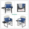 thumbnail image 2 of SUNNYFEEL Heated Camping Directors Chair, Heavy Duty,Oversized Outdoor Portable Heating Folding Chair with Side Table, Pocket for Beach, Fishing,Trip,Picnic,Lawn,Concert Foldable Camp Chairs, 2 of 8