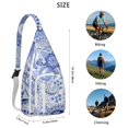 thumbnail image 3 of Waterproof Hiking Sling Backpack for Women – Lightweight Crossbody Bag with Adjustable Strap, Chest Bag for Travel & Outdoor Adventures – Paisley Boho Vintage Floral, Chic Retro Design, 3 of 4