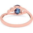 thumbnail image 3 of 14K Rose Gold Plated Oval Lab Alexandrite Solitaire Ring Vintage Style Wedding Engagement Promise Ring 925 Sterling Silver Gifts For Her, 3 of 4