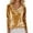 Gold, variant on Womens Tops Solid Color Neck Long Sleeve Velvet Tee T Shirts for Women Silver XXL