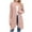 Pink, variant on ​Women's Wool Blend Long Cardigan - Open Front Asymmetrical Hem Thermal Knit for Office & Daily Wear​
